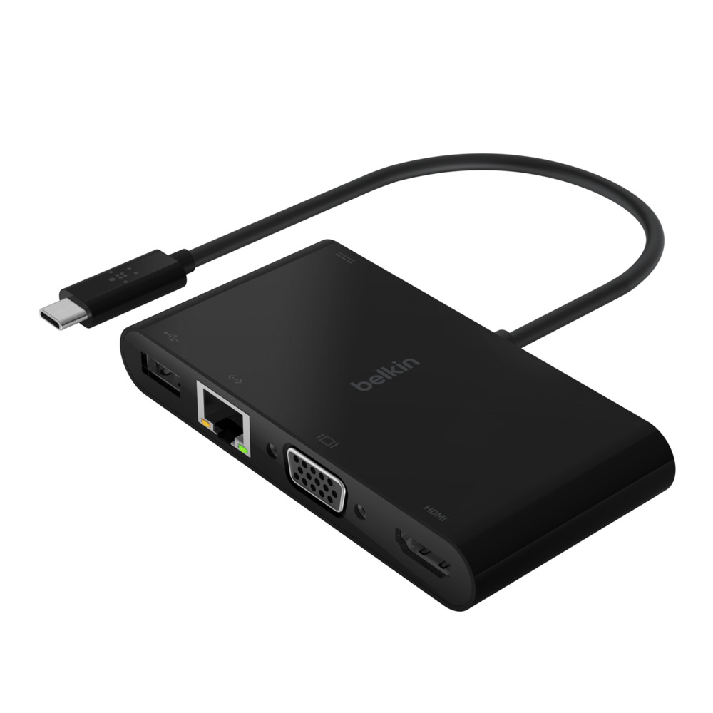 HUB USB-C a HDMI, VGA, USB-A, Ethernet + carga Belkin