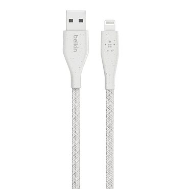 Cable Lighning a USB-A 1.2 Mt Duratek Plus Belkin blanco