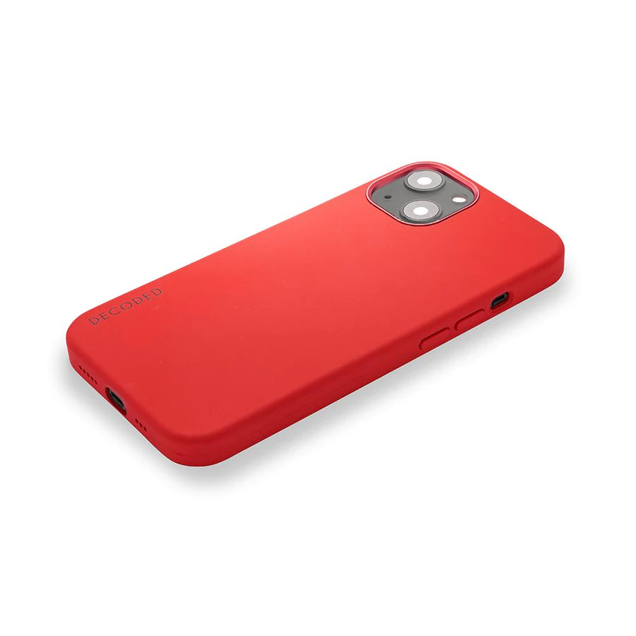Funda silicona Decoded con MagSafe para iPhone 13 Rojo