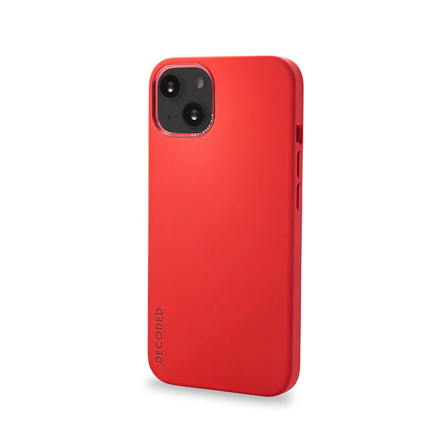  - Funda silicona Decoded con MagSafe para iPhone 13 Rojo 4