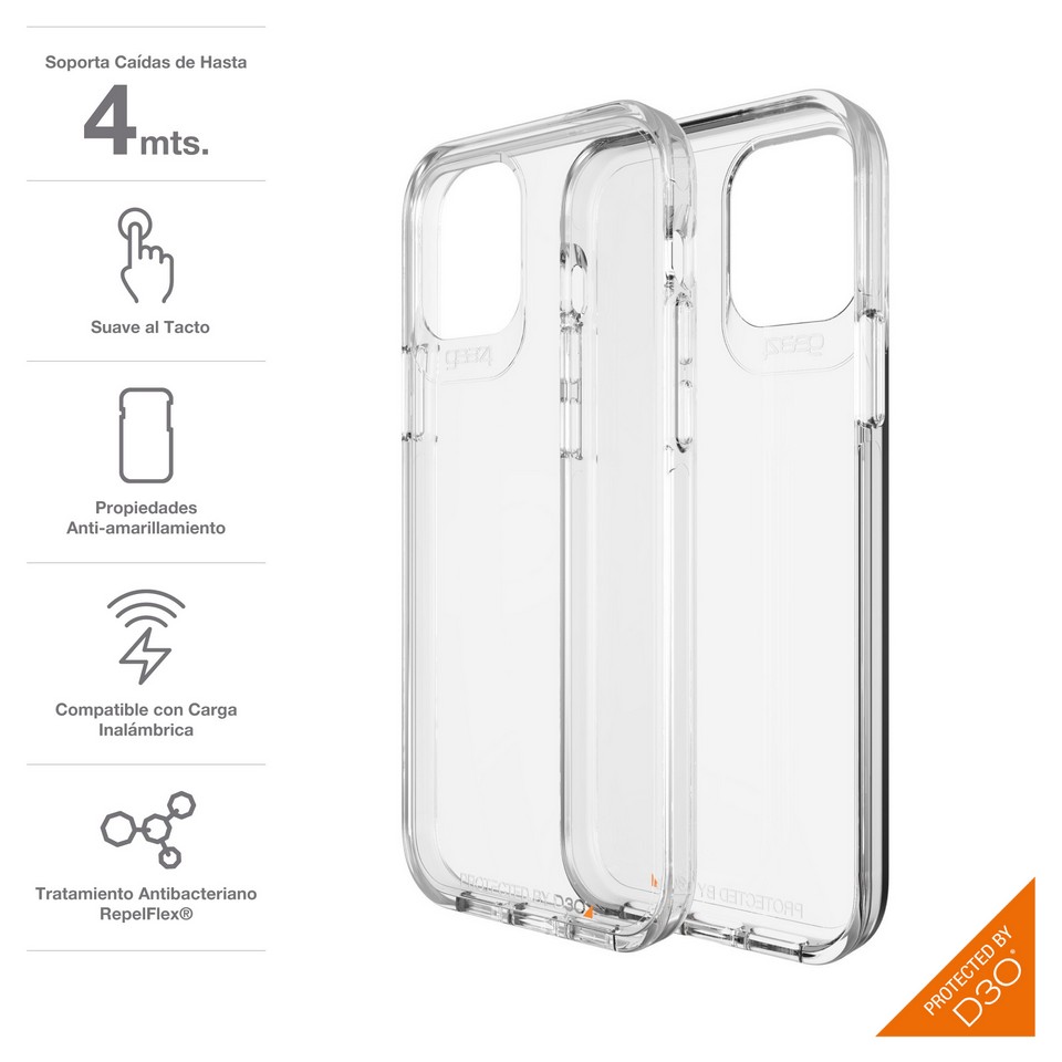  - Funda Crystal Palace Gear4 para iPhone 12, 12Pro, 11, Xr Transparente 4