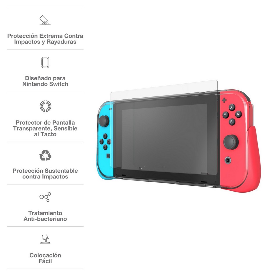  - Funda PH Flex Gear4 para Nintendo Switch (original) Transparente 5