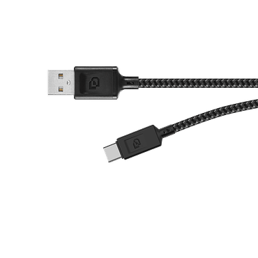 Cable USB-A a USB-C, USB 2.0, 1.2 Mt Rugged Dusted negro