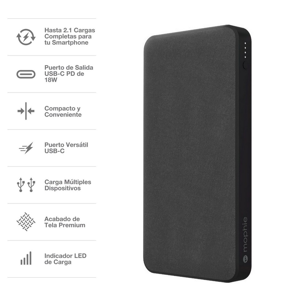  - Bateria externa de 10.000 mAh Mophie Negra 6