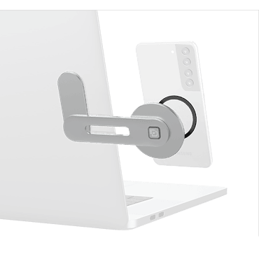 Soporte magnético laptop para Smartphone con adaptador Dusted plateado