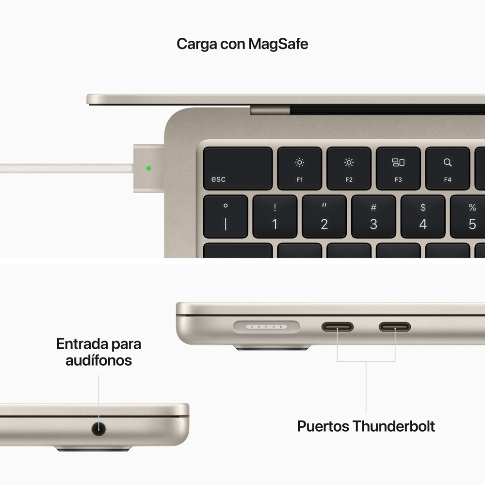  - MacBook Air 13.6/ M2 8C/ GPU 8C/256GB blanco estrella 6