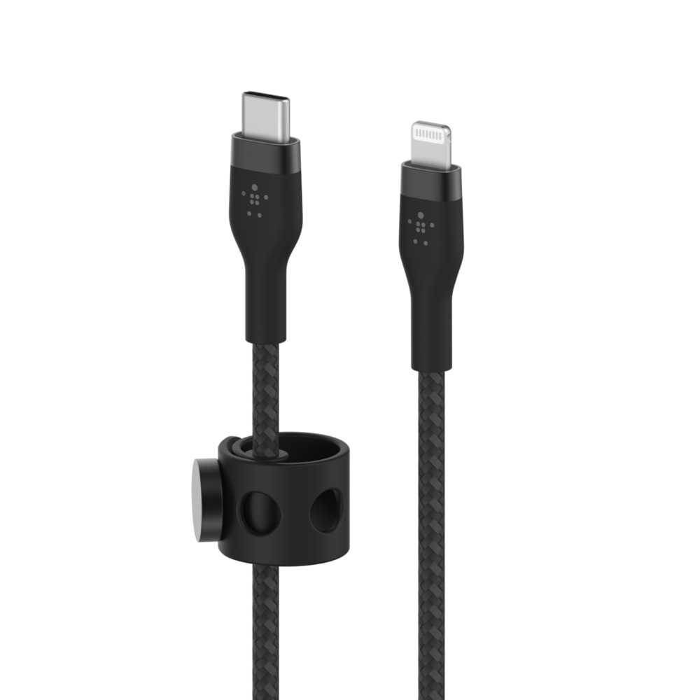  - Cable USB-C a Ligthing 3mt  Pro Flex Belkin Blanco 3
