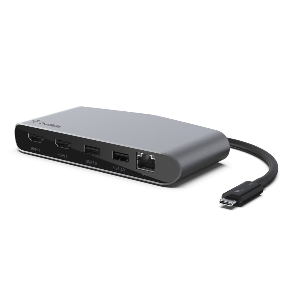 HUB USB-C a HDMI x 2, USB-A x 2, Ethernet + carga Belkin | Quintec  Distribución