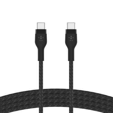 Cable USB-C a Ligthing 2mt  Pro Flex Belkin Negro