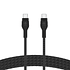  - Cable USB-C a Ligthing 2mt  Pro Flex Belkin Negro 1