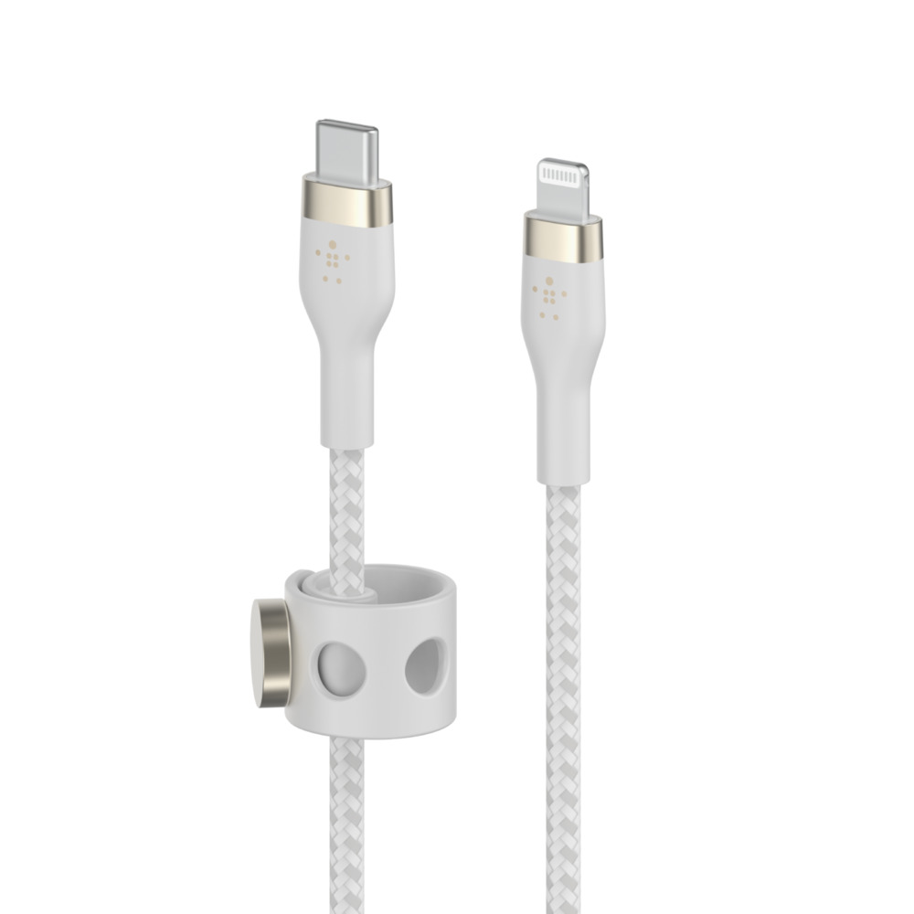  - Cable USB-C a Ligthing 2mt  Pro Flex Belkin Blanco 2