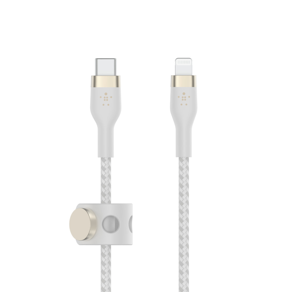  - Cable USB-C a Ligthing 2mt  Pro Flex Belkin Blanco 3