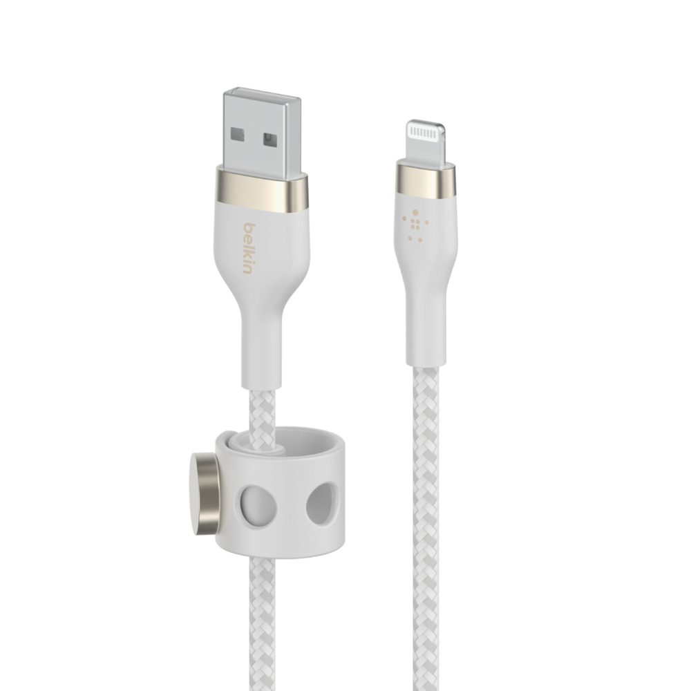  - Cable USB-A a Ligthing 1mt  Pro Flex Belkin Blanco  2