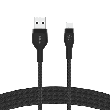 Cable USB-A a Ligthing 1mt  Pro Flex Belkin Negro