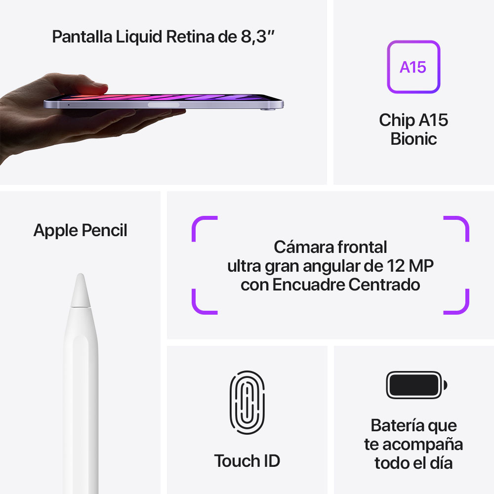  - iPad mini 8.3 6ª gen WiFi + Cellular 64 GB blanco 7