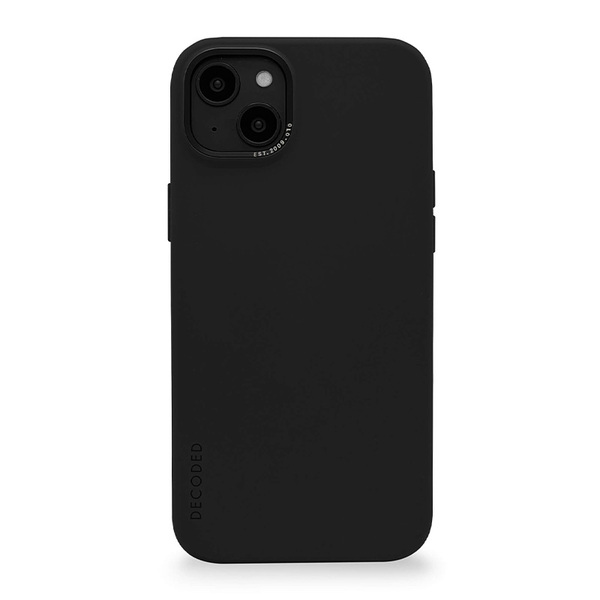 Funda iPhone 14 silicona logo negra