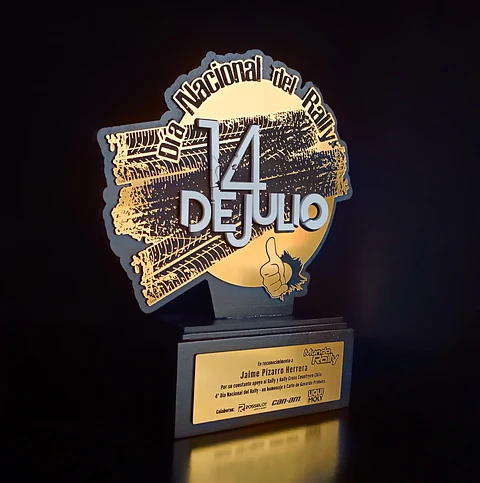 Galvano Personalizado Dorado