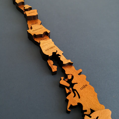 Mapa de Chile Madera Nativa