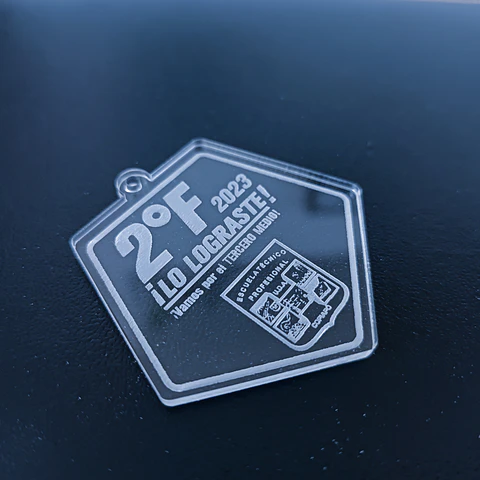 Medallas Acrílico Transparente Simple
