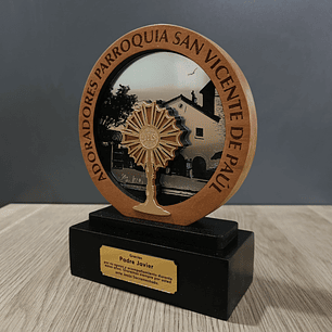 Galvano Circular Metalizado