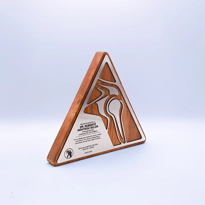 Trofeo Triangular de Madera Nativa 1