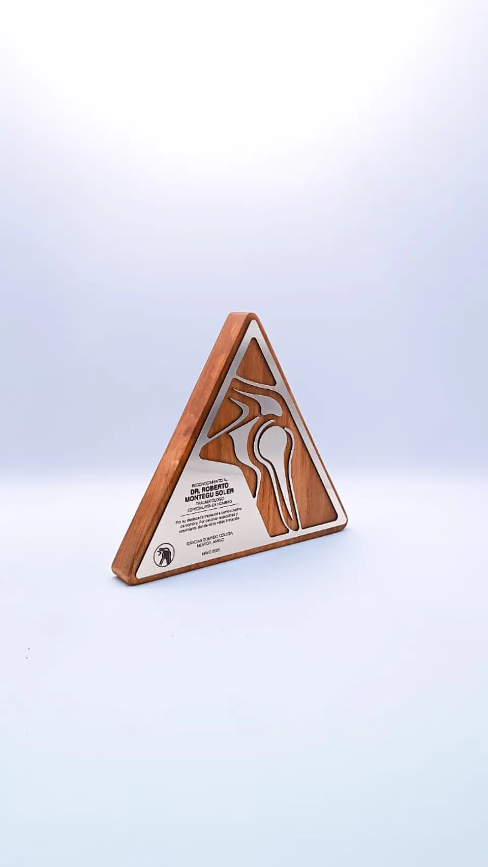 Trofeo Triangular de Madera Nativa 1