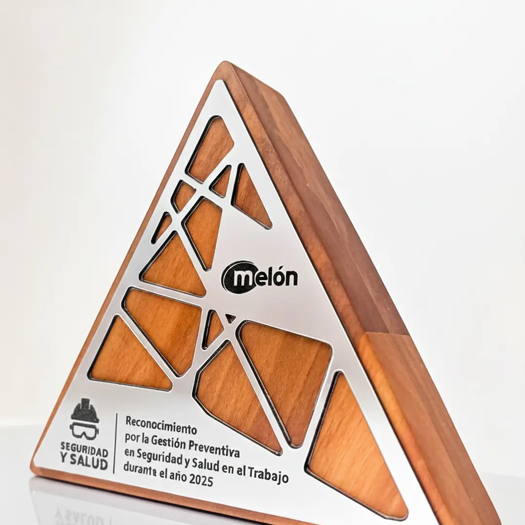 Trofeo Triangular de Madera Nativa 2