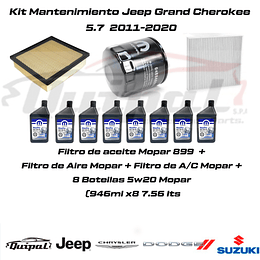 Kit Filtros Mopar+ 5w20 Mopar Grand Cherokee 5.7 2011-2020