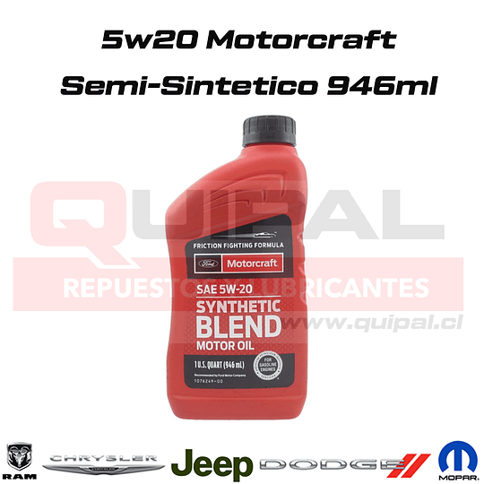 5w20 Motorcraft Semi-Sintético 946ml