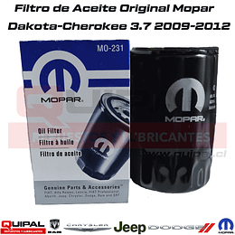 Filtro Aceite Original Mopar 231 Motor 3.7L 2009-2012