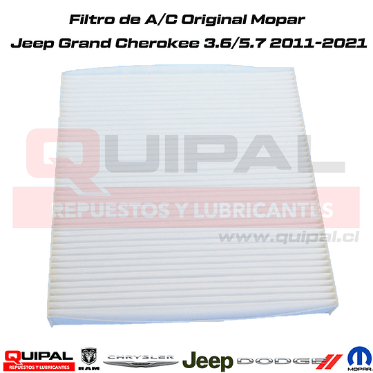 Filtro de A/C Mopar Jeep Grand Cherokee 3.6/5.7 2011-2021