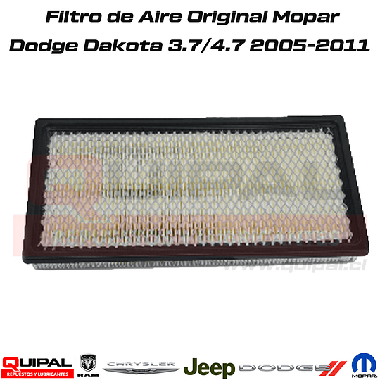 Filtro de Aire Original Mopar Dodge Dakota 3.7/4.7 2003-2012