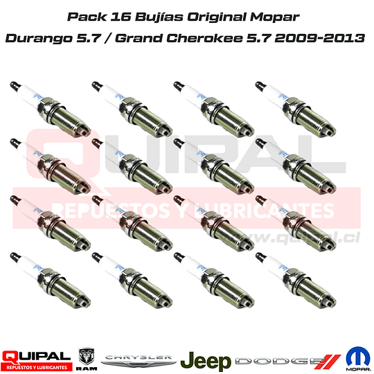 Pack 16 Bujías Original Mopar Durango 5.7/ Grand Cherokee 5.7 2009-2013