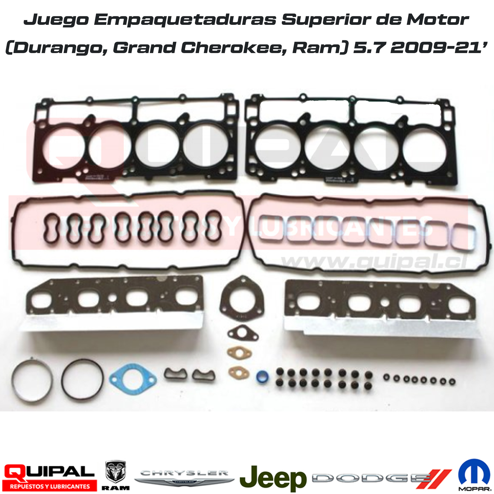 Juego Empaquetadura Superior Motor V8 5.7 (Ram, Durango, Grand Cherokee)