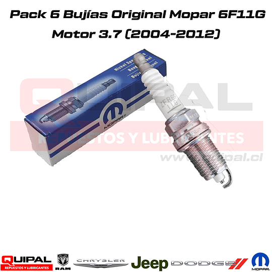 Pack 6 Bujías Original Mopar Dakota/ Cherokee V6 3.7 2007-2012