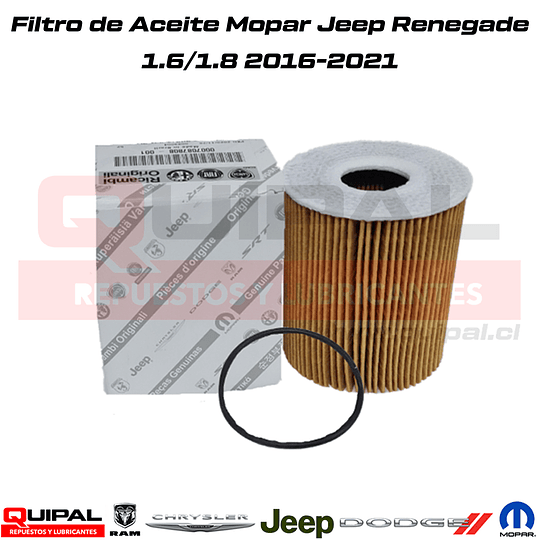 Filtro de Aceite Original Mopar Jeep Renegade 1.6/1.8 2016-2021