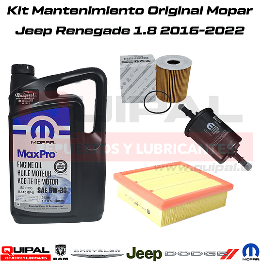 Kit Mantenimiento Mopar Jeep Renegade 1.8 2016-2020