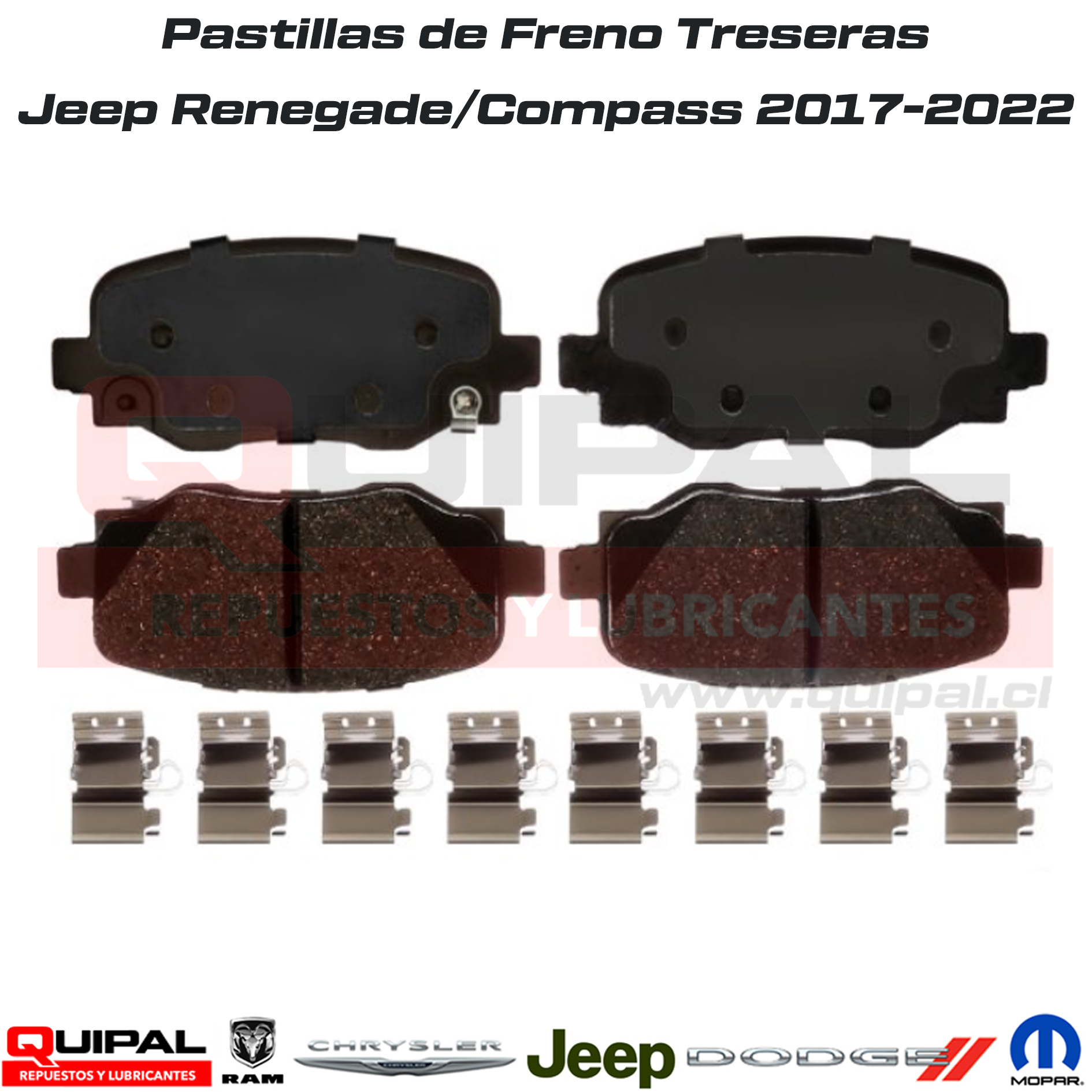 Pastillas de freno Traseras Jeep Renegade / Compass 17-22