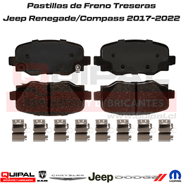 Pastillas de freno Traseras Jeep Renegade / Compass 17-22