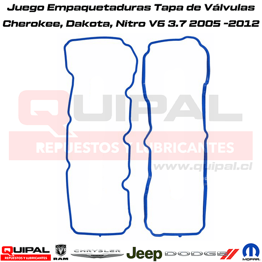 Juego Empaquetaduras Tapa Válvulas V6 3.7 (Dakota, Nitro, Cherokee) 05-12