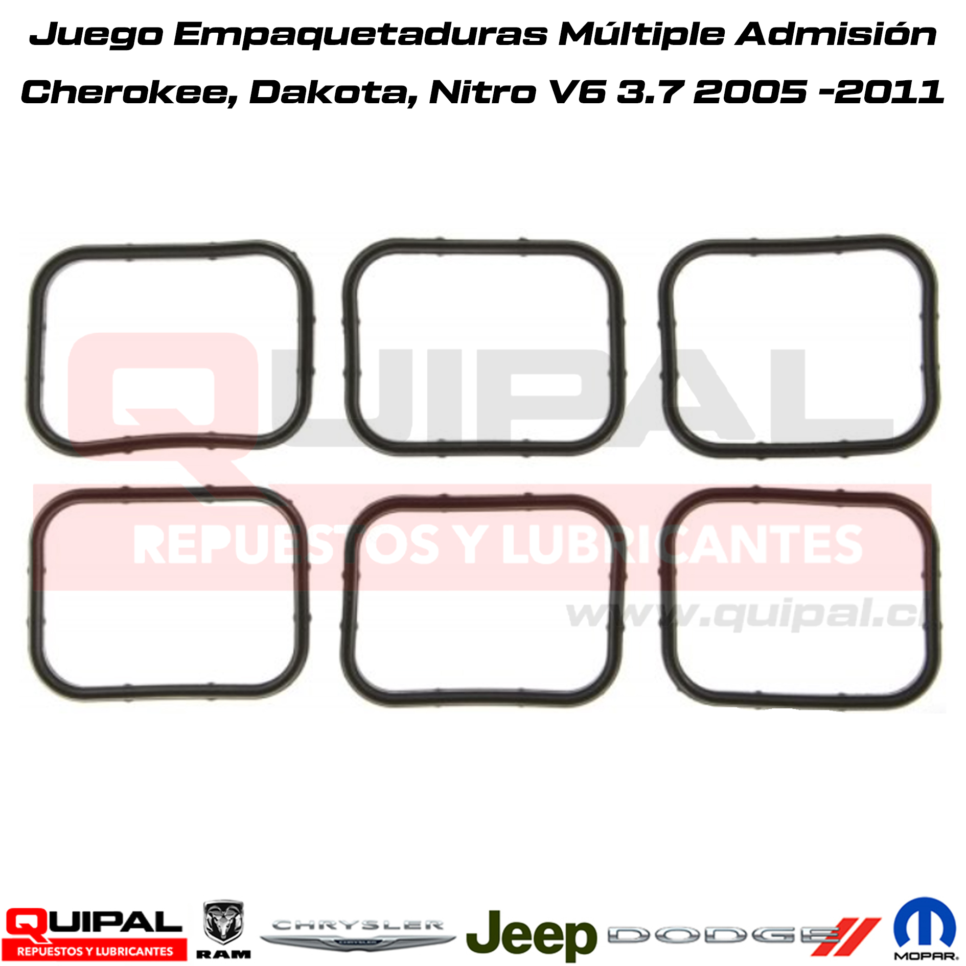 Juego Empaquetaduras Múltiple de Admisión V6 3.7 05-12