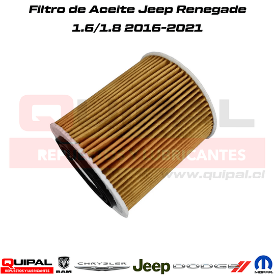 Filtro de Aceite Jeep Renegade 1.6/1.8 2016-2021