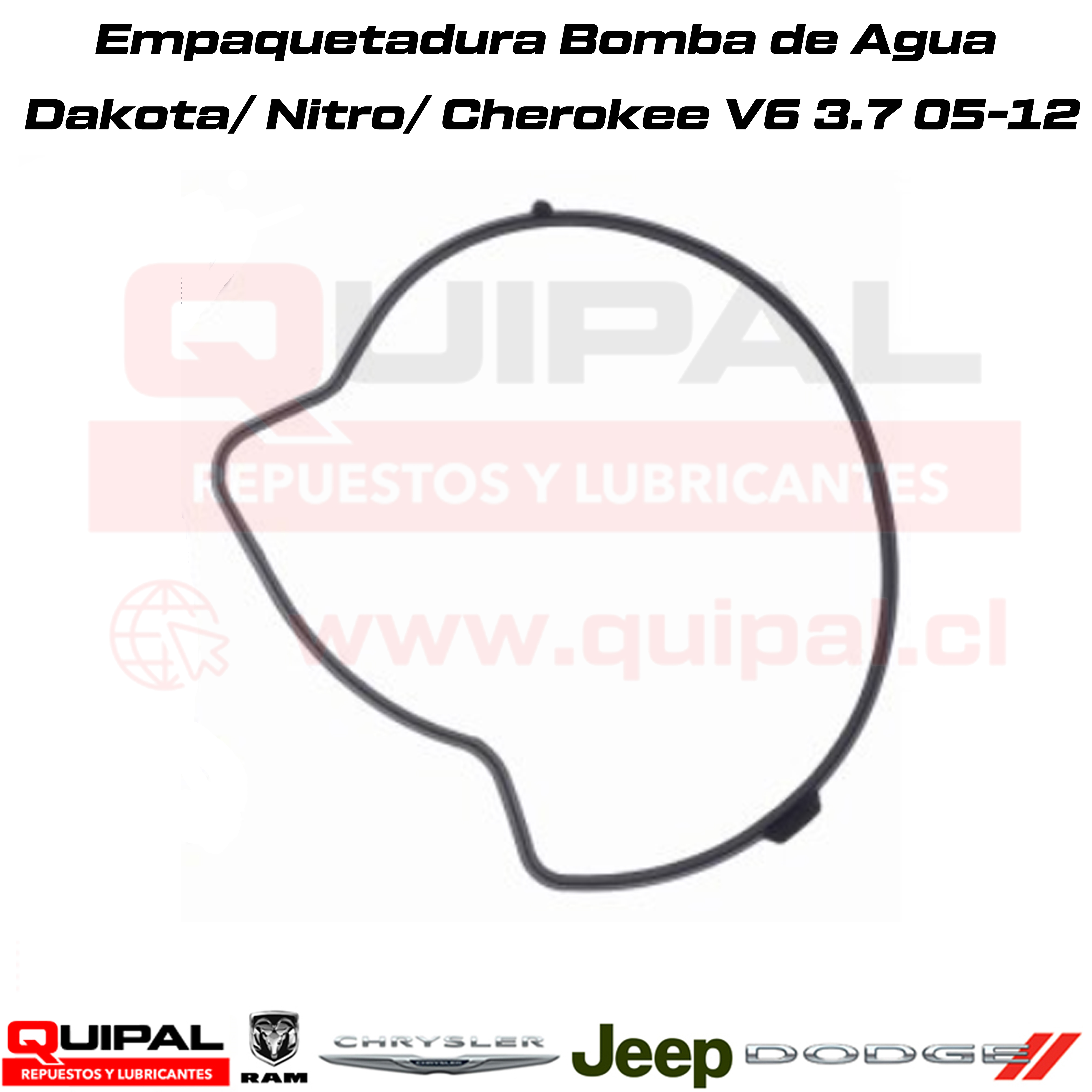 Empaquetadura Bomba de Agua Dakota/ Nitro/ Cherokee V6 3.7 2005-2012