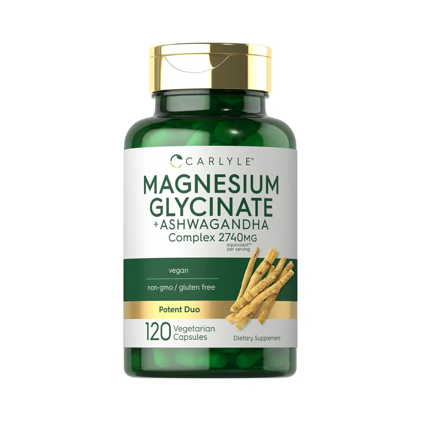 Glicinato de Magnesio Con Ashwagandha Complex 2740 Mg 120 Capsulas Carlyle 1