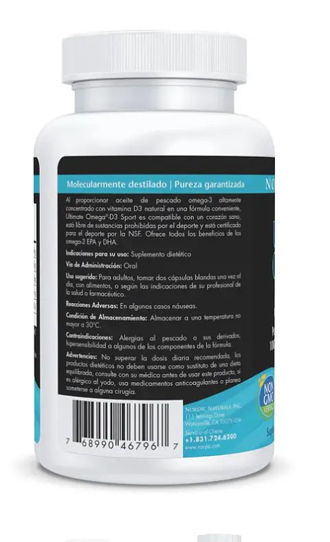 Ultimate Omega-D3 Sport 60 cápsulas- NORDIC NATURALS