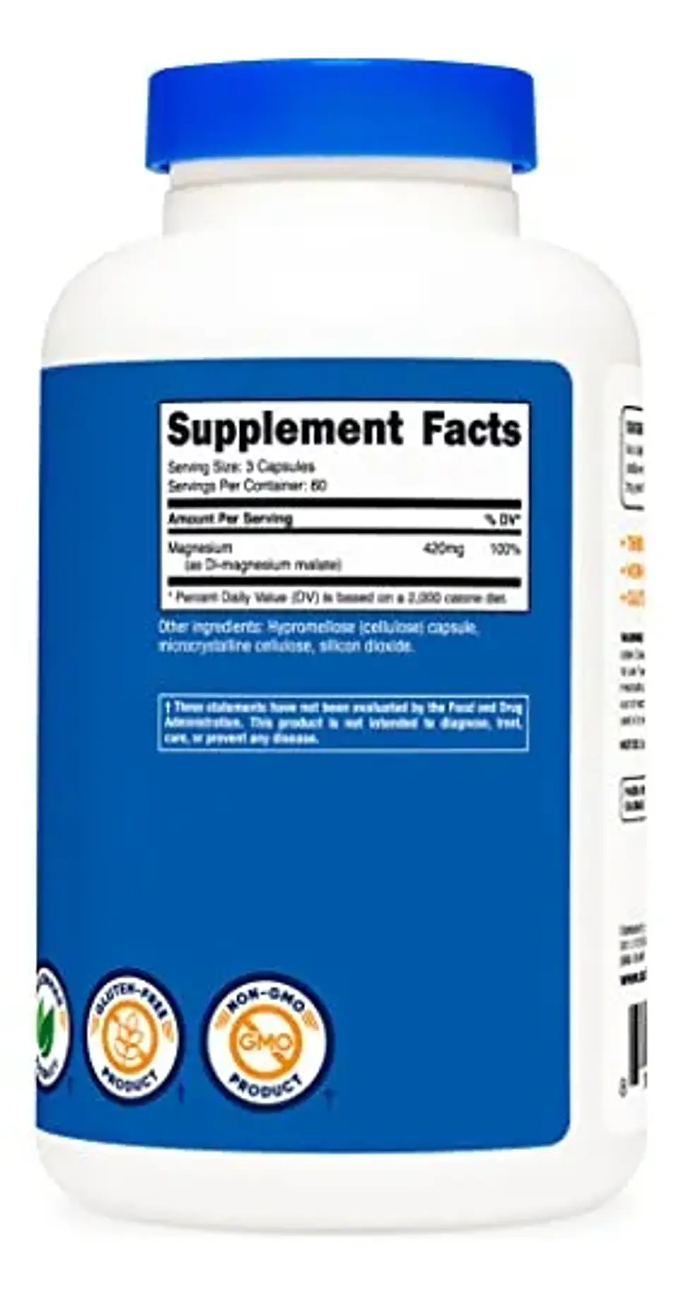 Nutricost Malato Magnesio 180 Capsulas  2