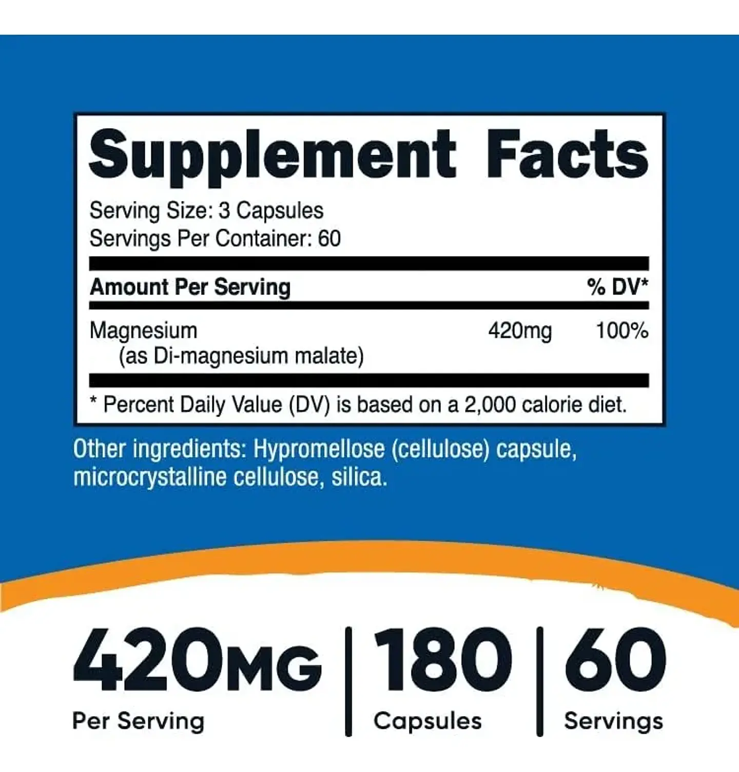 Nutricost Malato Magnesio 180 Capsulas  3