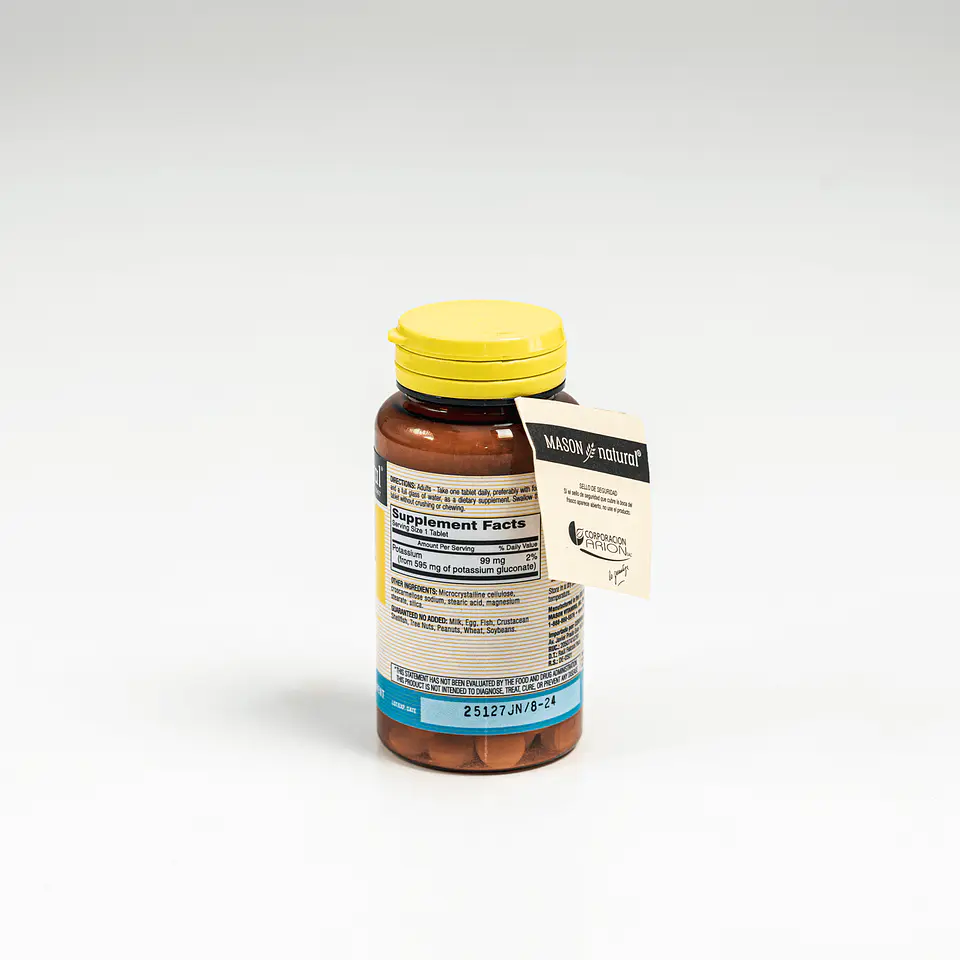 POTASSIUM GLUCONATE 595 MG X 100 UNID-MASON NATURAL 2