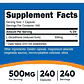 Glutamina 180 capsulas 500 mg - Miniatura 2