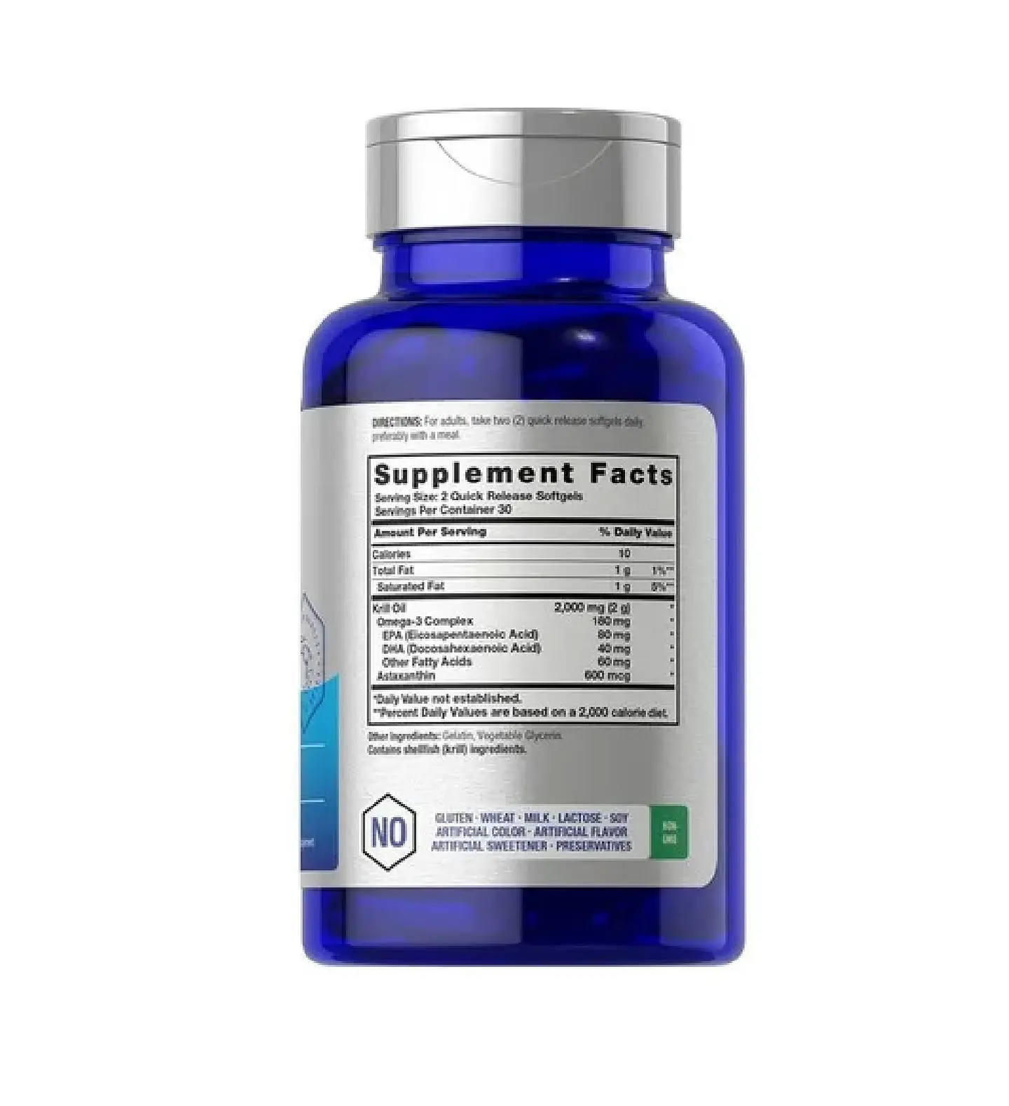 Antartic Krill Oil Astanxanthin 60 softgels 2000mg en 3 caps Horbaach 2